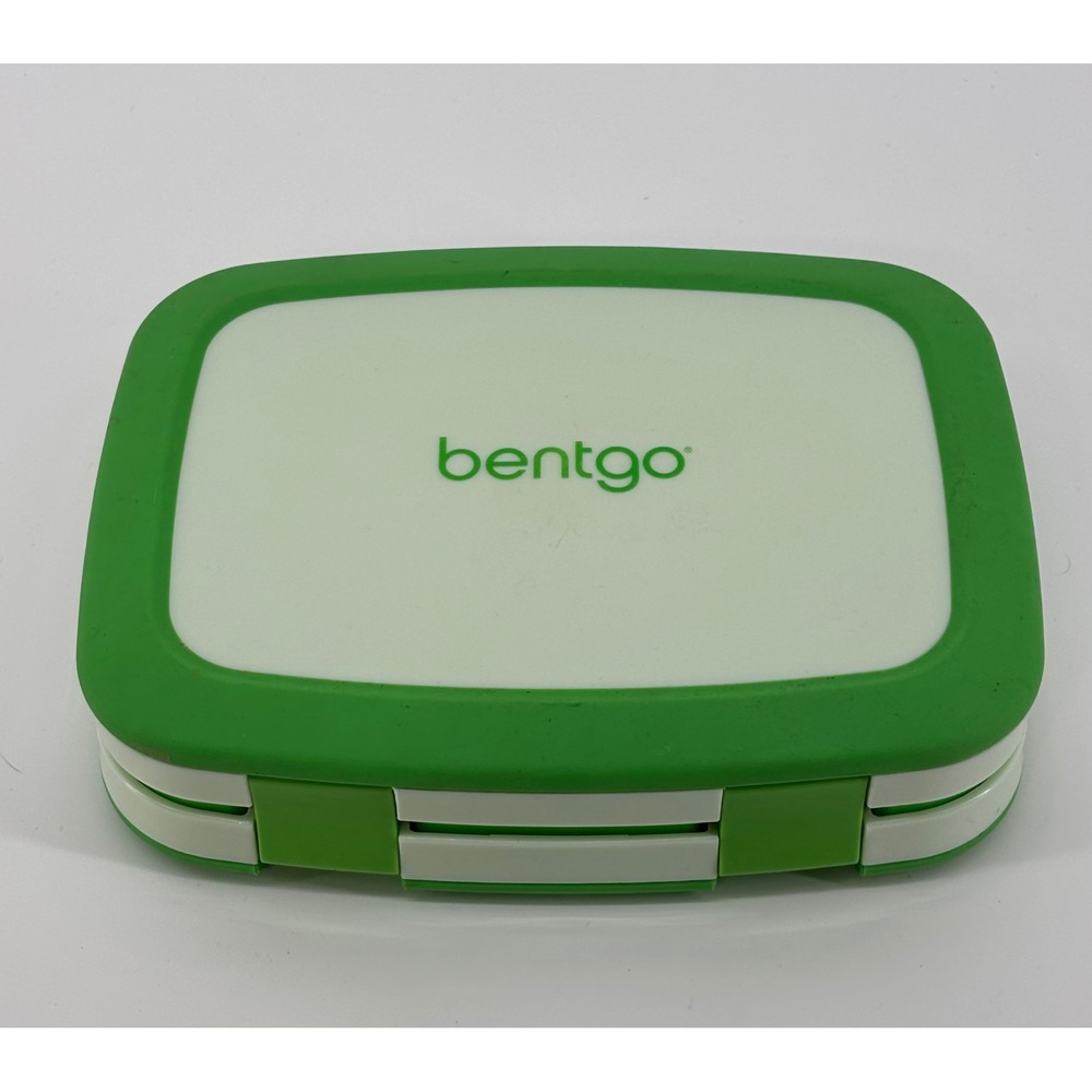 Bentgo Kids Lunch Box 5-Compartment Leak-Proof Green White
